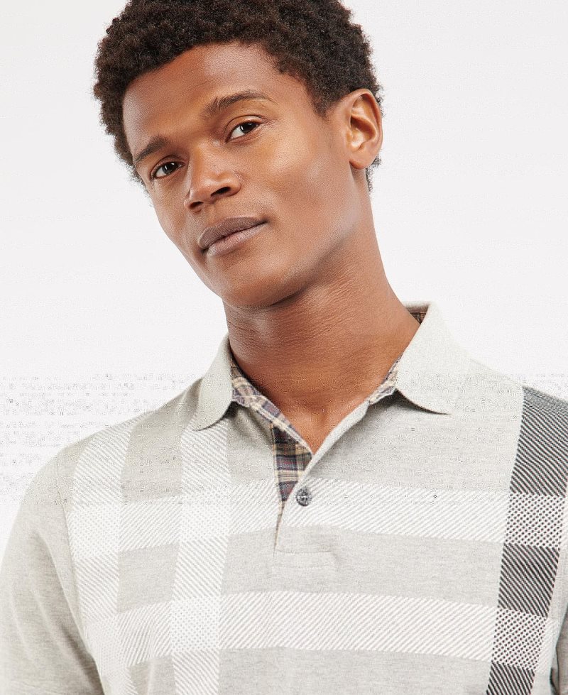 Barbour Blaine Polo Shirt Grey Marl | CMO608157