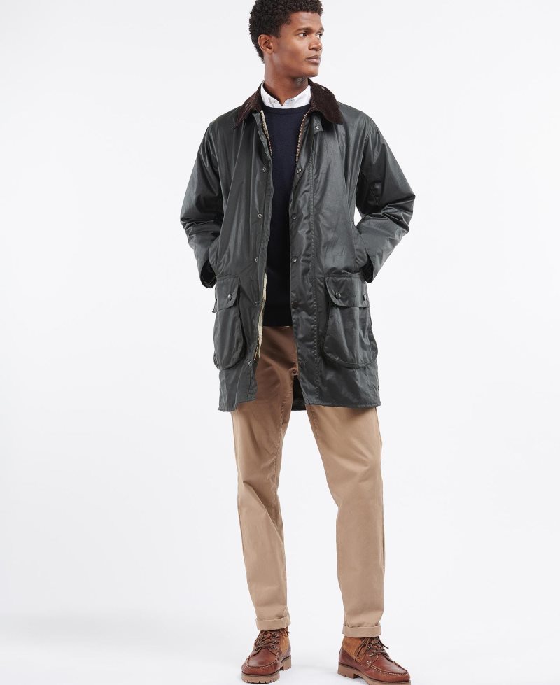 Barbour Border? Wax Jacket Navy | BVJ351279