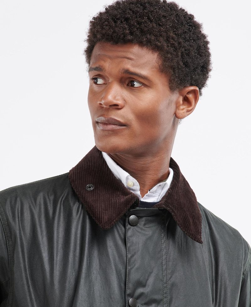 Barbour Border? Wax Jacket Navy | BVJ351279