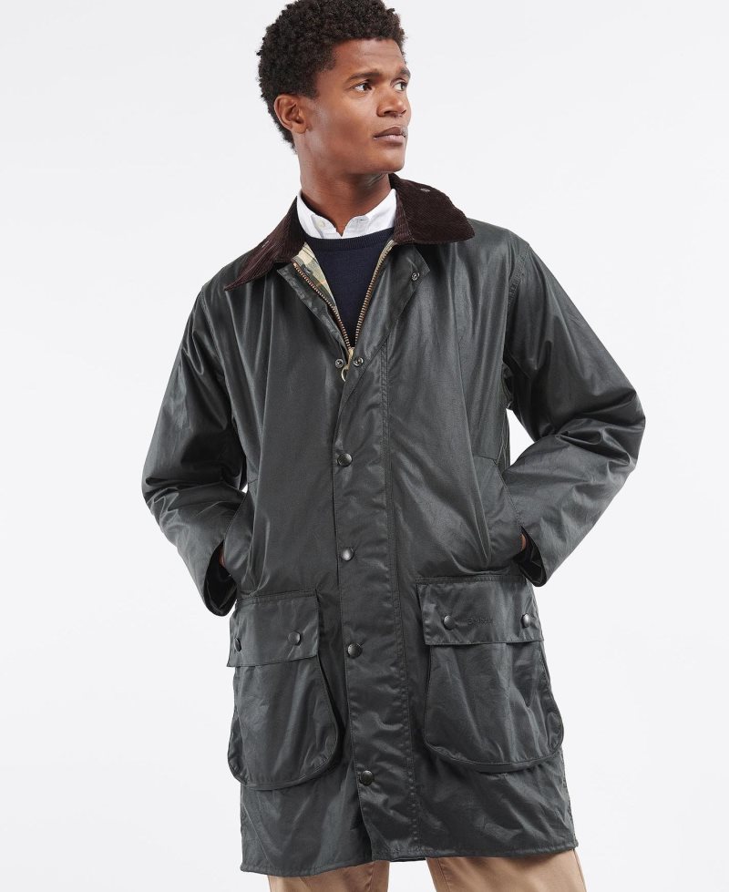 Barbour Border? Wax Jacket Navy | BVJ351279