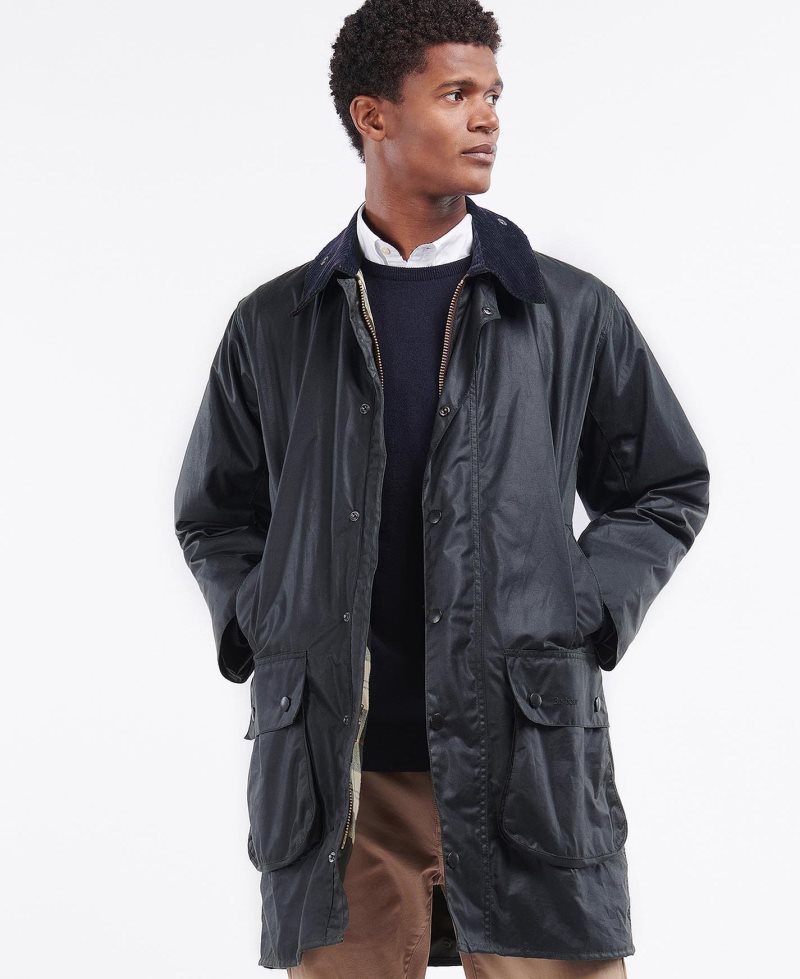 Barbour Border? Wax Jacket Sage | DJM852631