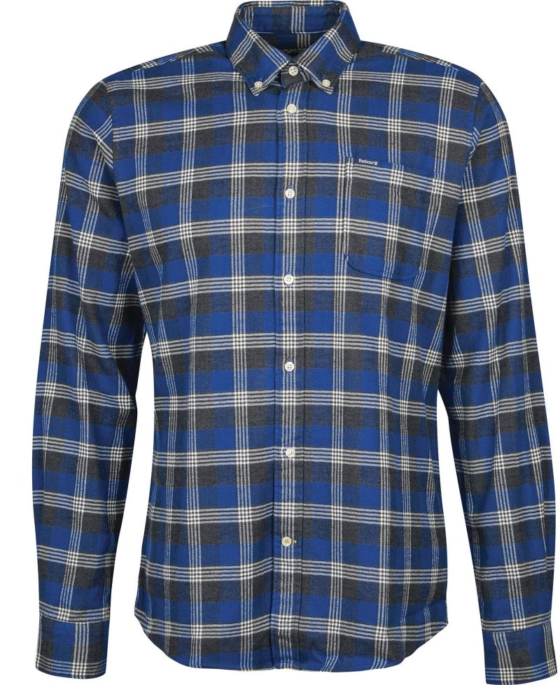 Barbour Brockwell Tailored Fit Shirt Blue | PKQ954218