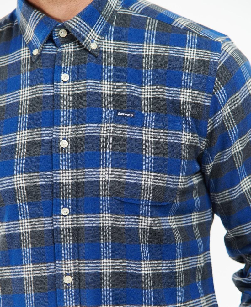 Barbour Brockwell Tailored Fit Shirt Blue | PKQ954218