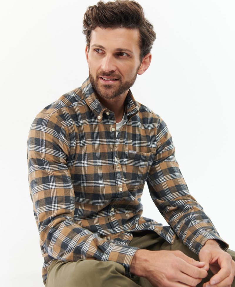 Barbour Brockwell Tailored Fit Shirt Blue | ZTX901527