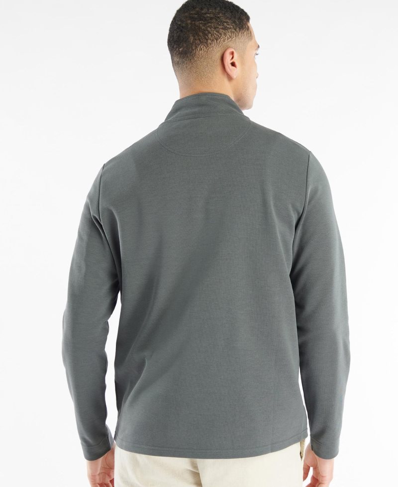 Barbour Broughton Half Zip Sweatshirt Charcoal | XEI217043