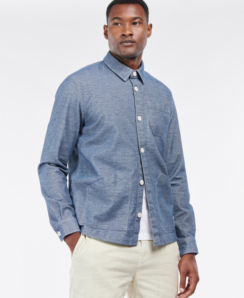 Barbour Carew Overshirt Navy | TJB504861