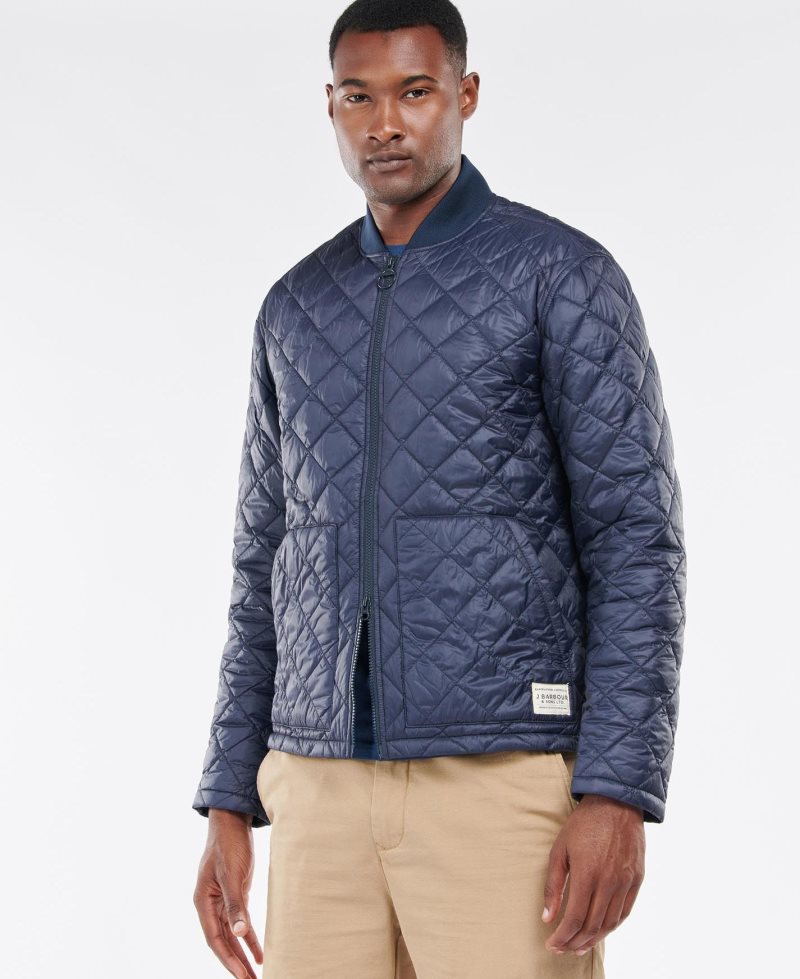 Barbour Chore Quilted Jacket Navy | HDO859106