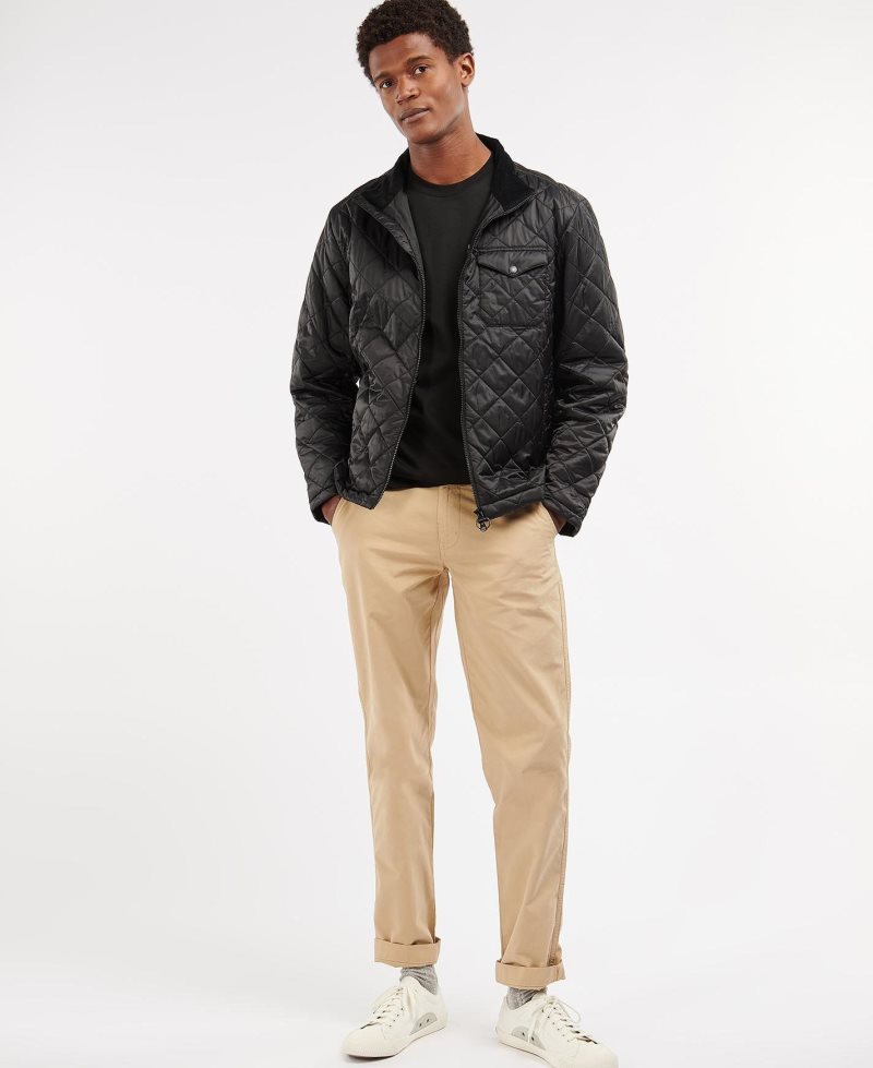 Barbour City Quilted Jacket Black | YZE306129