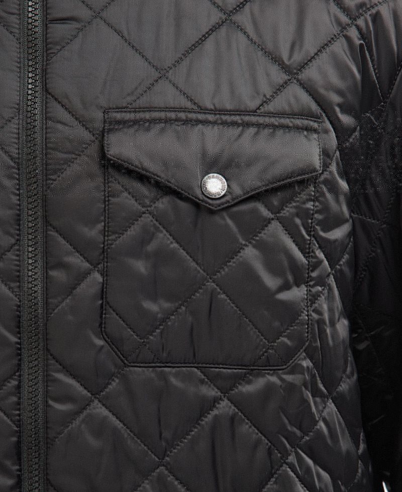 Barbour City Quilted Jacket Black | YZE306129