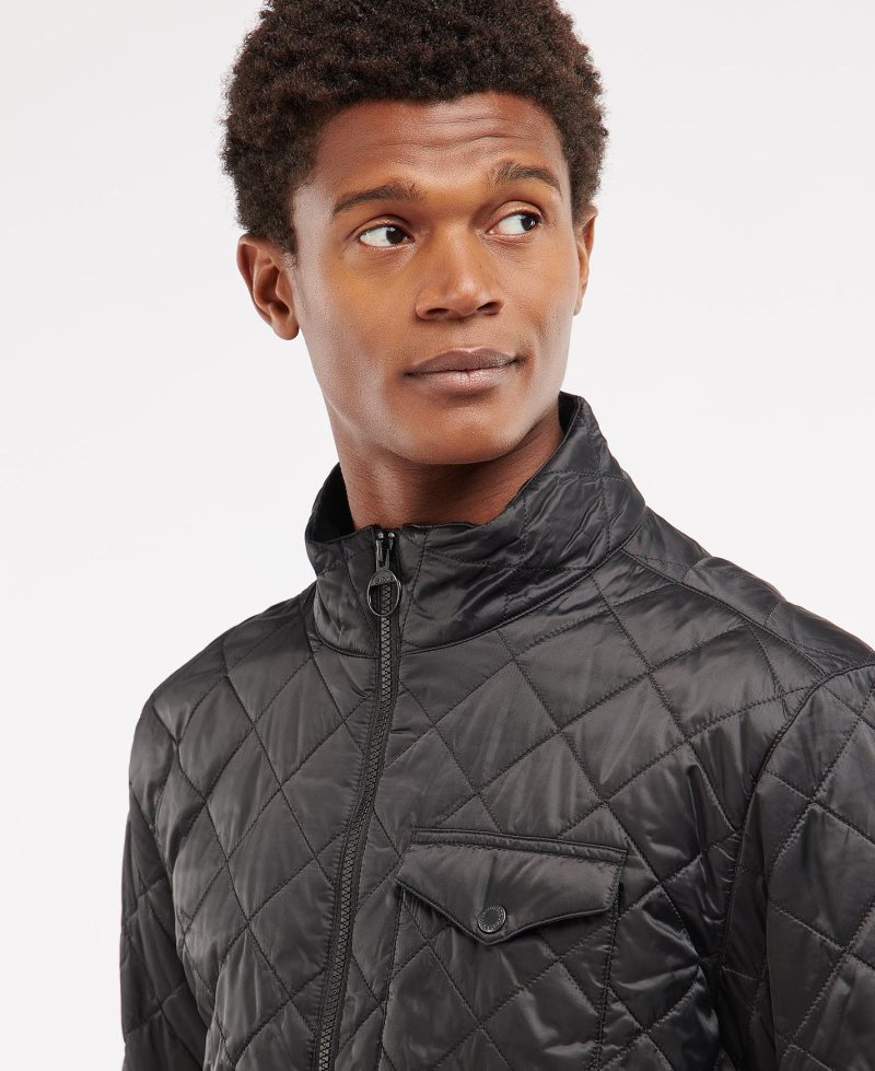 Barbour City Quilted Jacket Black | YZE306129