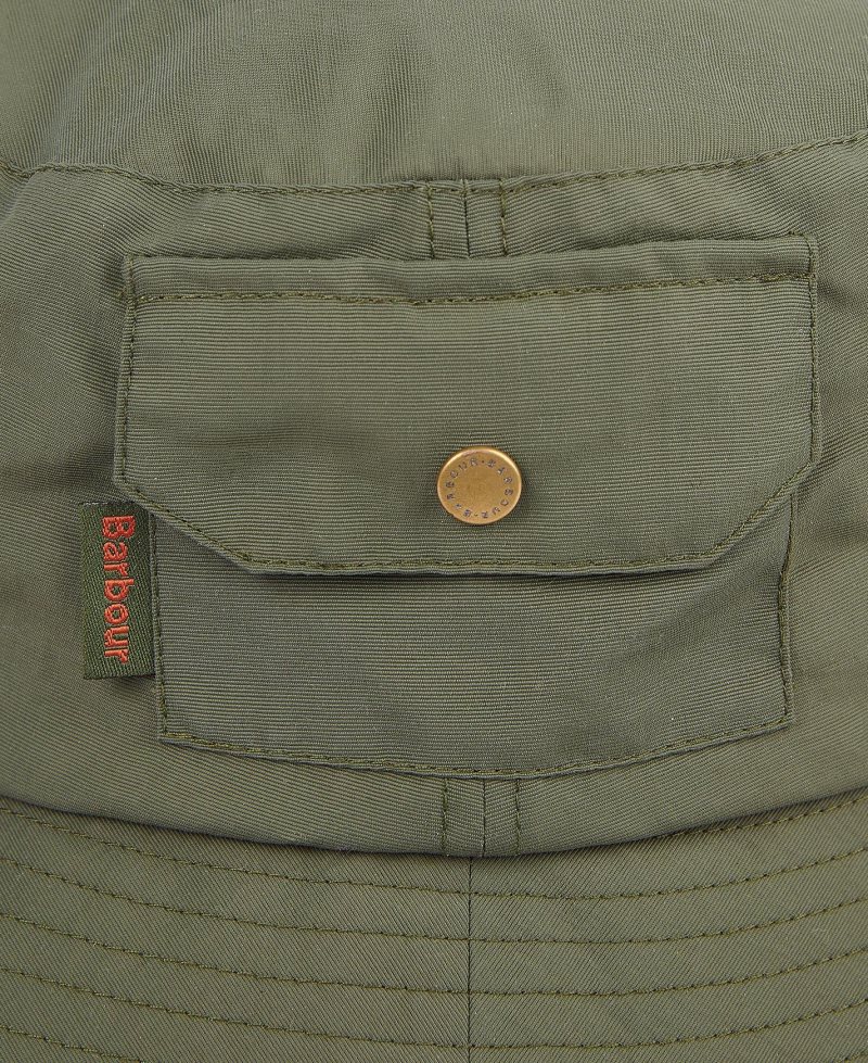 Barbour Claywood Pocket Sports Hat Olive | YIU038259