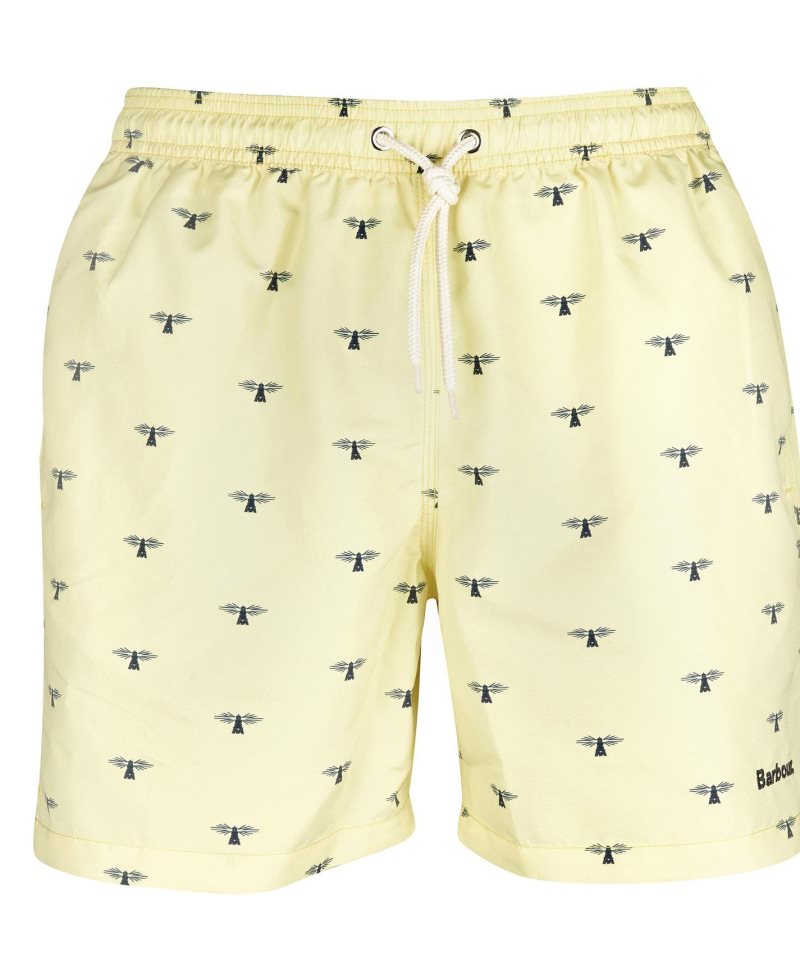 Barbour Coastal Swim Shorts Lemon Zest | OIC896025