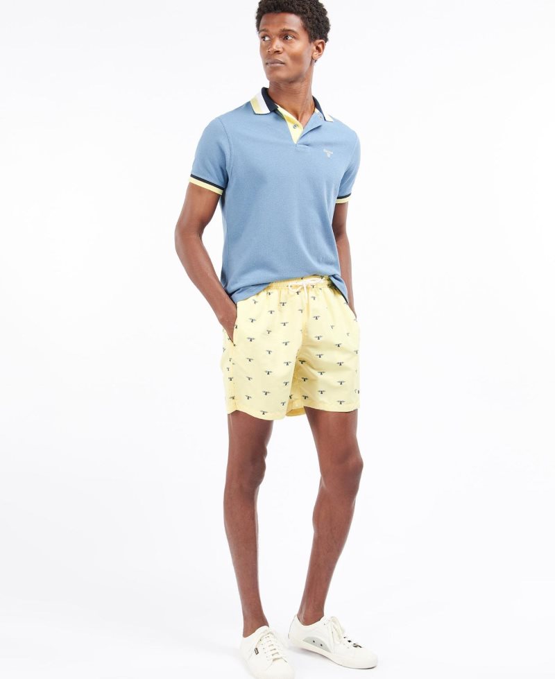 Barbour Coastal Swim Shorts Lemon Zest | OIC896025