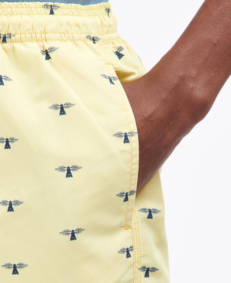 Barbour Coastal Swim Shorts Lemon Zest | OIC896025