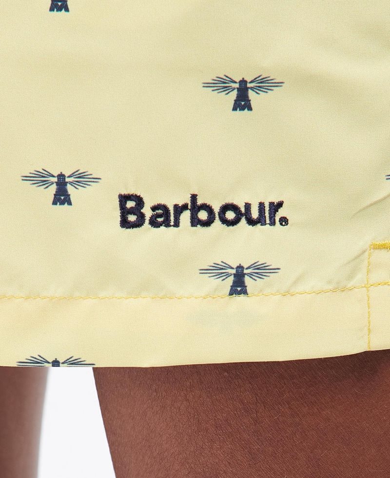 Barbour Coastal Swim Shorts Lemon Zest | OIC896025