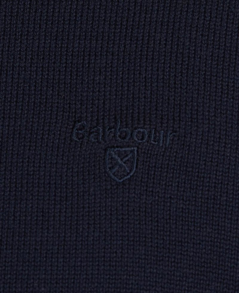 Barbour Cotton Half Zip Sweater Grey Marl | ZLB269180