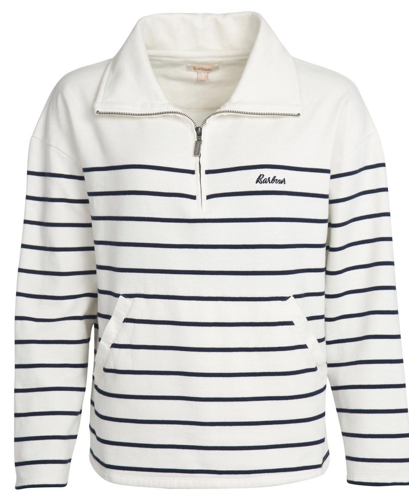 Barbour Cranmoor Sweatshirt Cloud Stripe | DGK073265