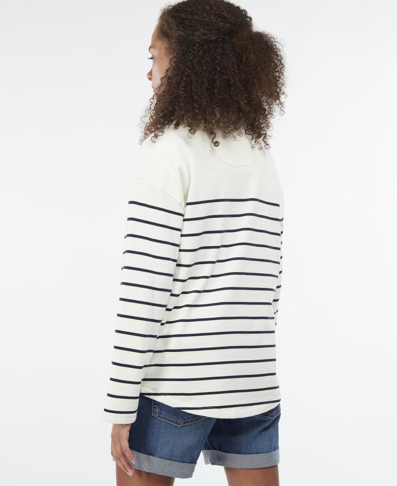 Barbour Cranmoor Sweatshirt Cloud Stripe | DGK073265