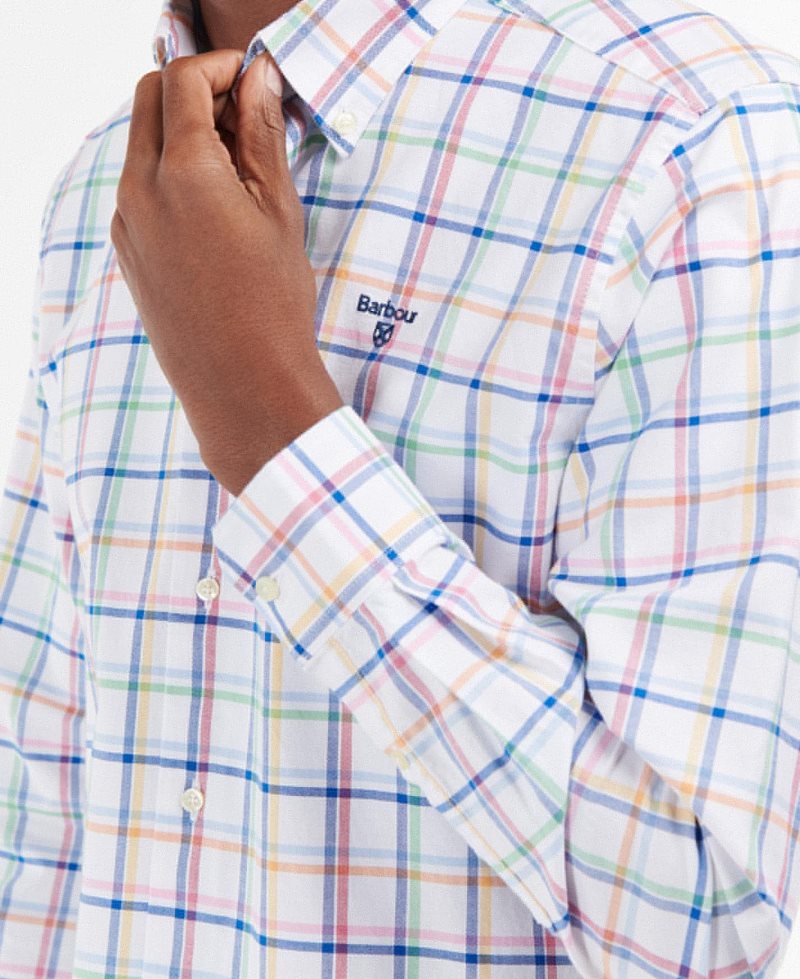 Barbour Crantock Shirt White | NOT479618