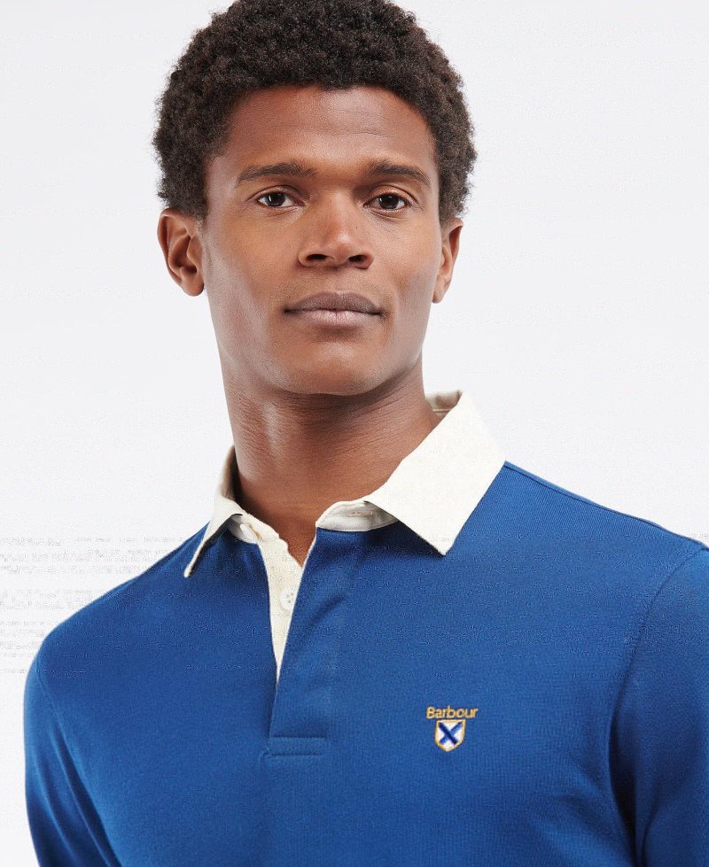 Barbour Crest Rugby Top Deep Blue | PIA347690