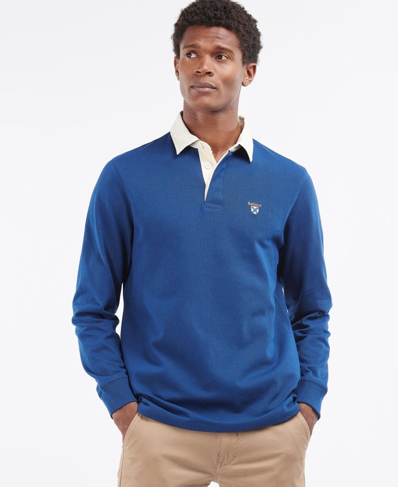 Barbour Crest Rugby Top Deep Blue | PIA347690