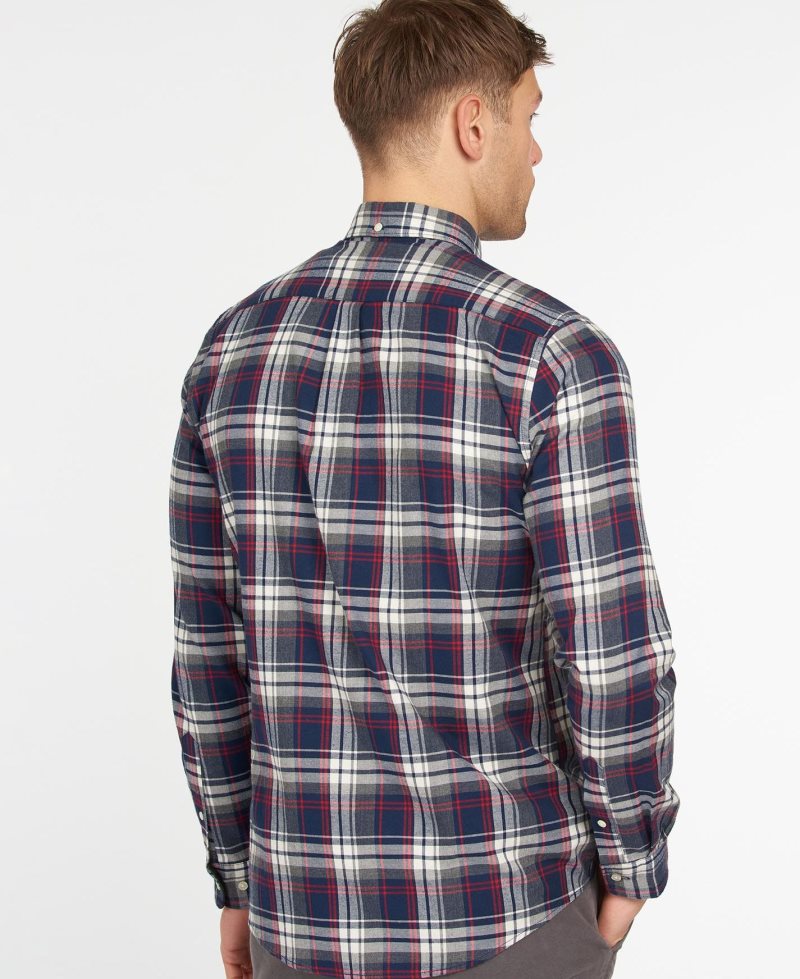 Barbour Crossfell Tailored Shirt Deep Blue | IZF379821