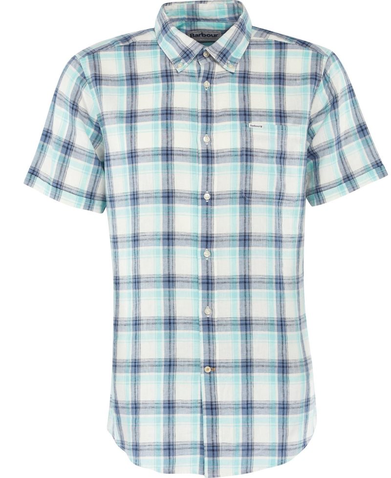 Barbour Crossfell Tailored Shirt Ecru | RLC456203