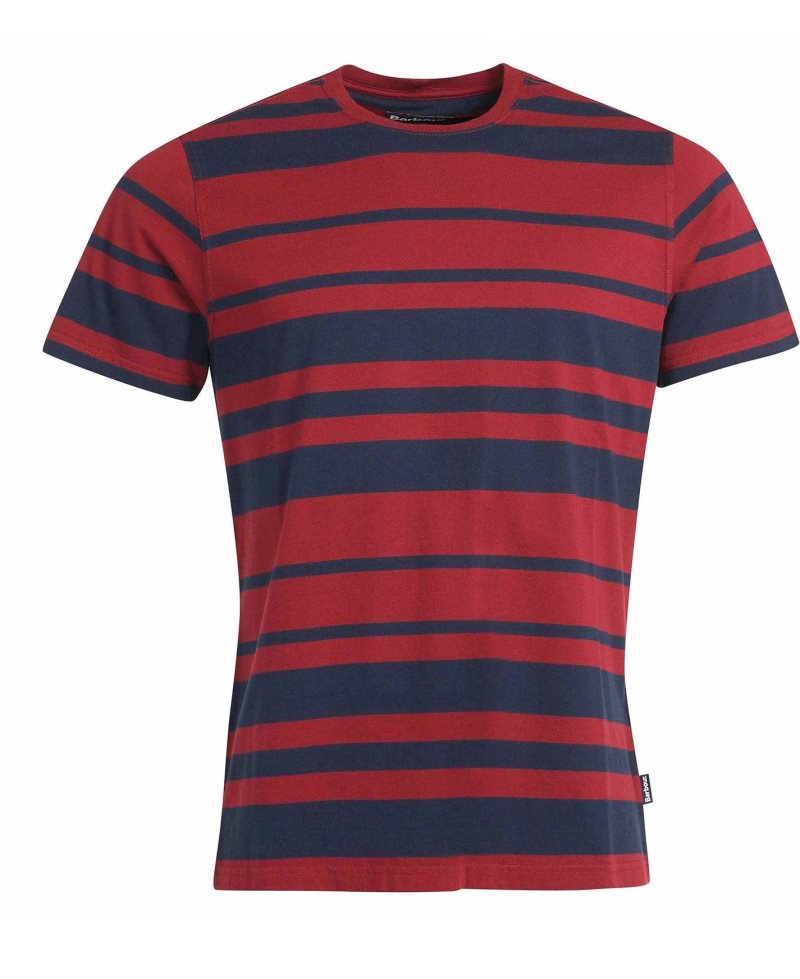 Barbour Davit Striped T-Shirt Antique White | LUK418752