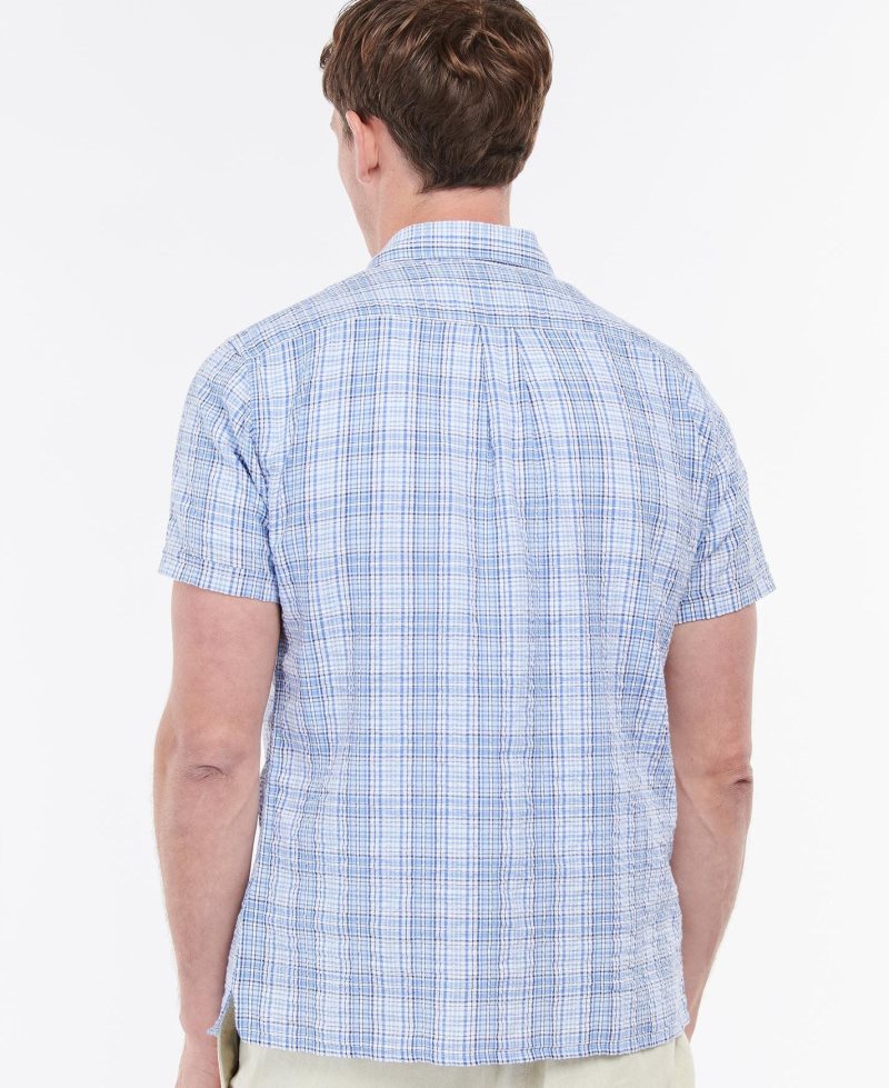 Barbour Deanhill Short Sleeve Summer Shirt Blue | THE418239