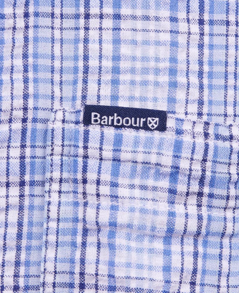 Barbour Deanhill Short Sleeve Summer Shirt Blue | THE418239