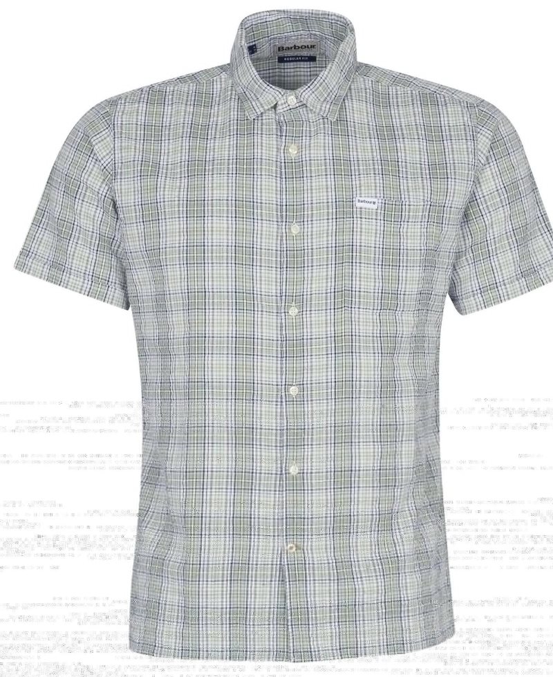 Barbour Deanhill Short Sleeve Summer Shirt Blue | TXH491803