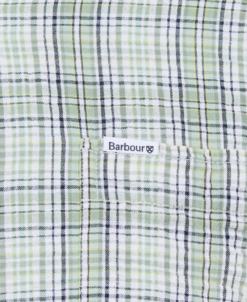 Barbour Deanhill Short Sleeve Summer Shirt Blue | TXH491803