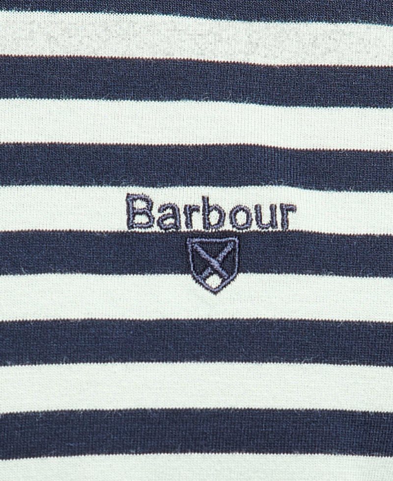 Barbour Delamere Stripe T-Shirt Dusty Mint | JGT568493