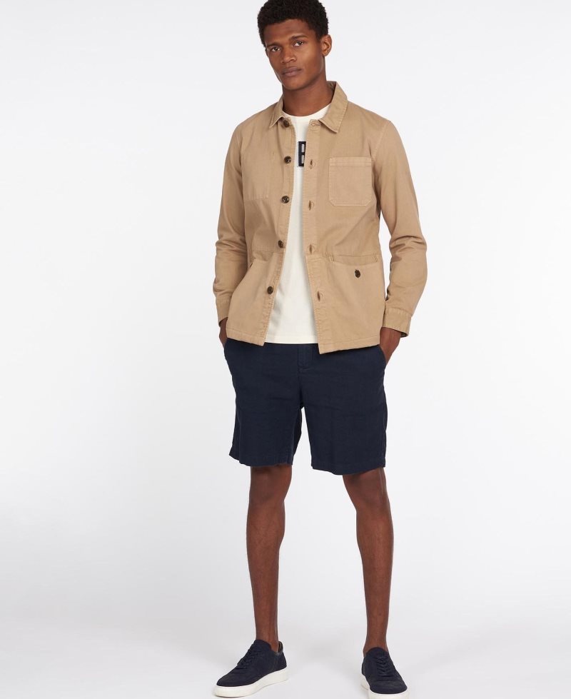 Barbour Dene Overshirt Stone | COP028945