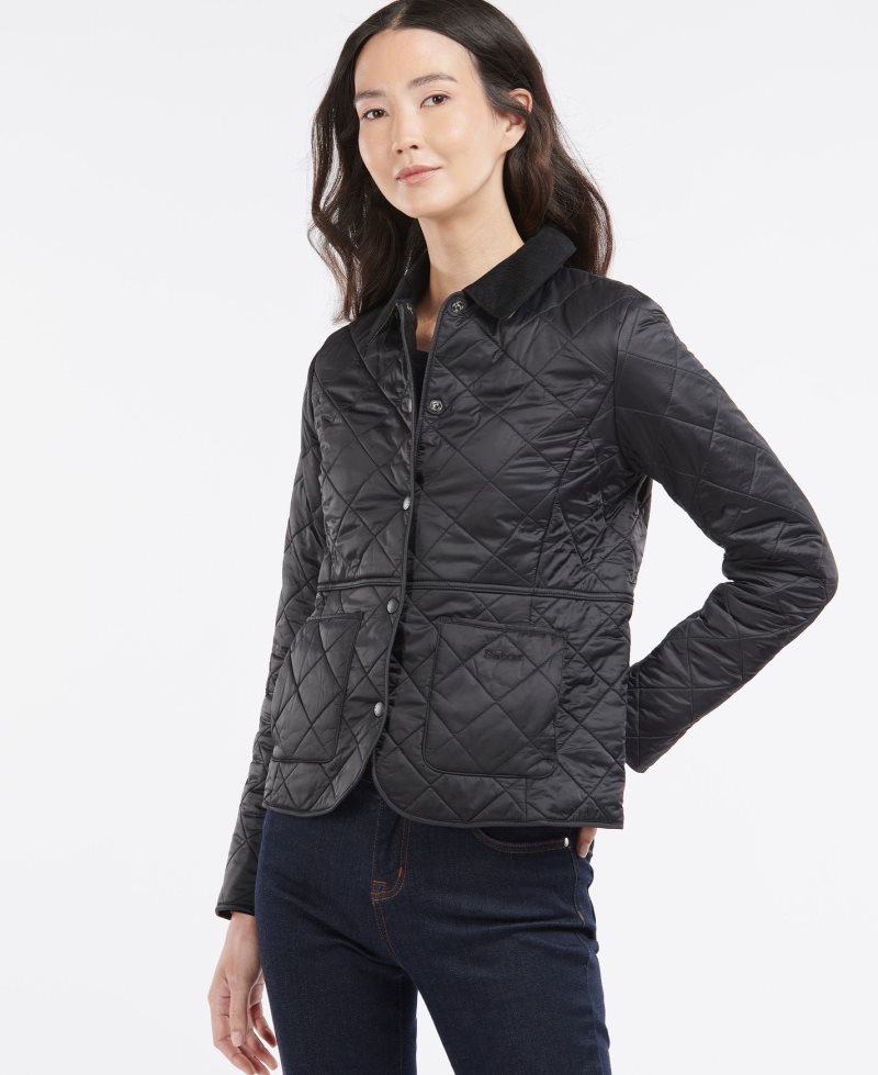 Barbour Deveron Polarquilt Jacket Navy | PLK764291