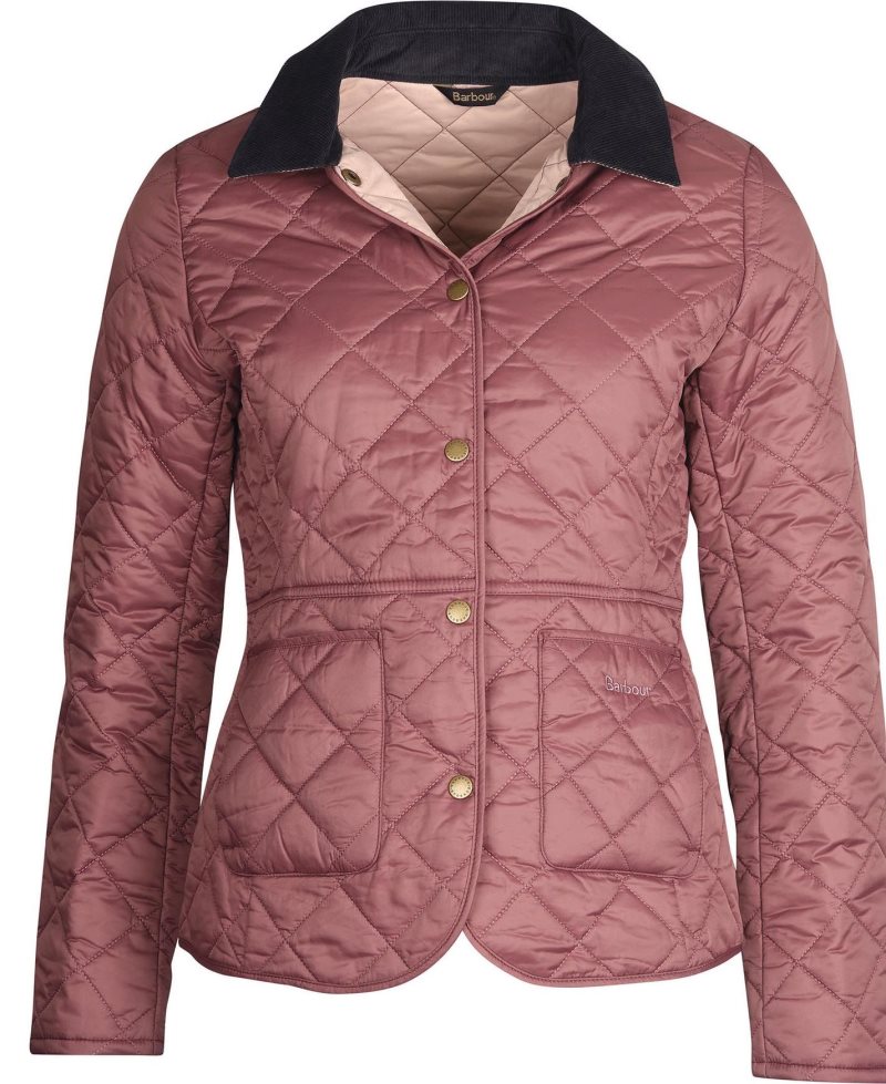 Barbour Deveron Quilted Jacket Black Olive | TKX609532