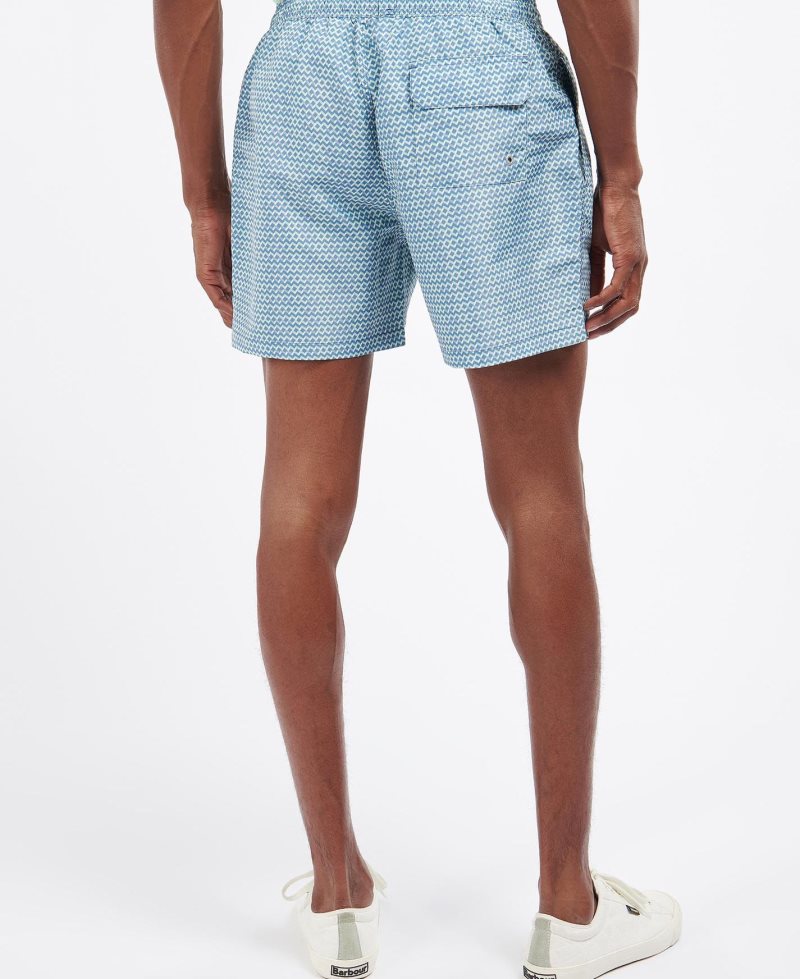 Barbour Diamond Geo Swim Shorts Navy | JUG389456