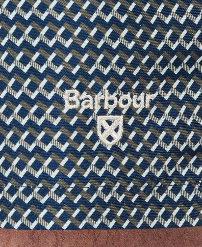 Barbour Diamond Geo Swim Shorts Navy | LMF216790