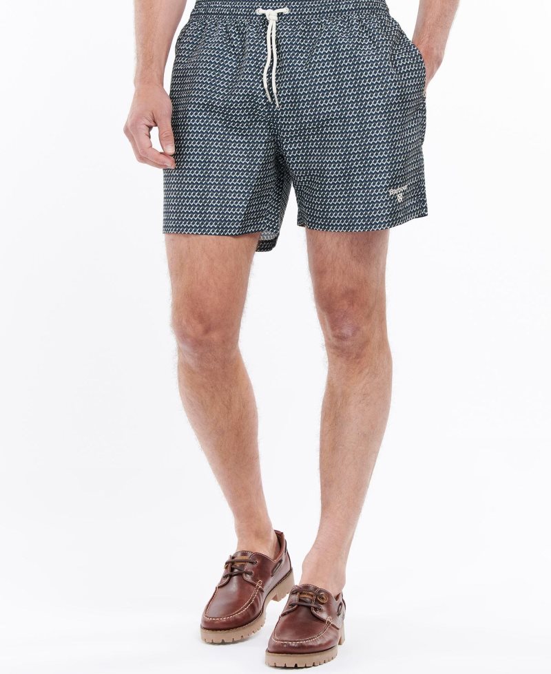 Barbour Diamond Geo Swim Shorts Navy | LMF216790