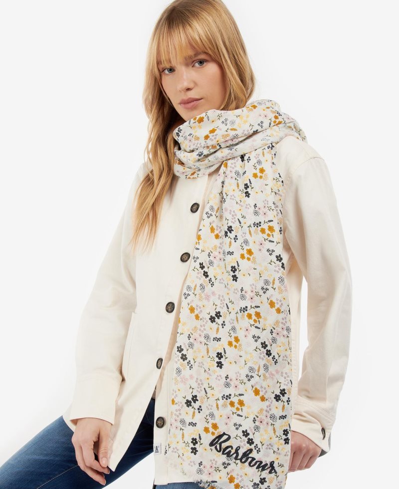 Barbour Ditsy Floral Print Wrap Cloud | XIL592307