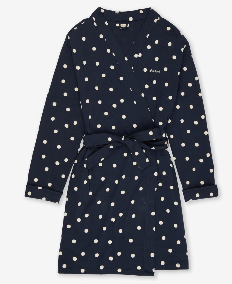 Barbour Dotty Robe Navy | MYQ201569