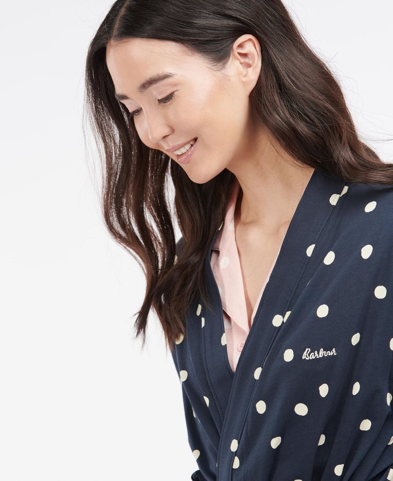 Barbour Dotty Robe Navy | MYQ201569