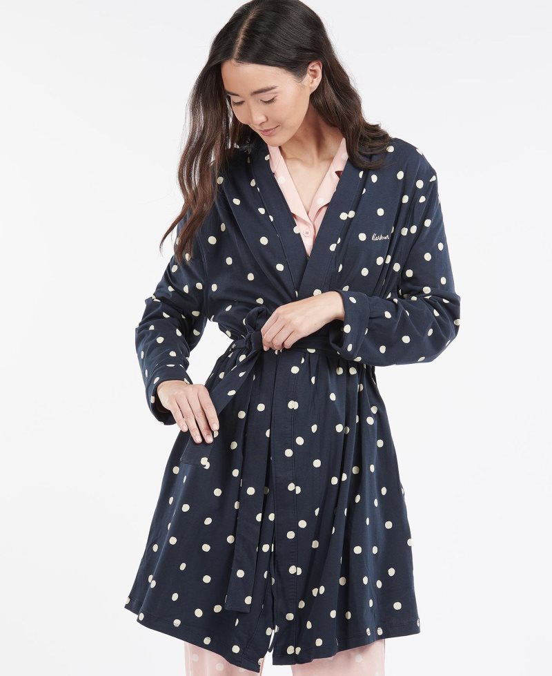 Barbour Dotty Robe Navy | MYQ201569