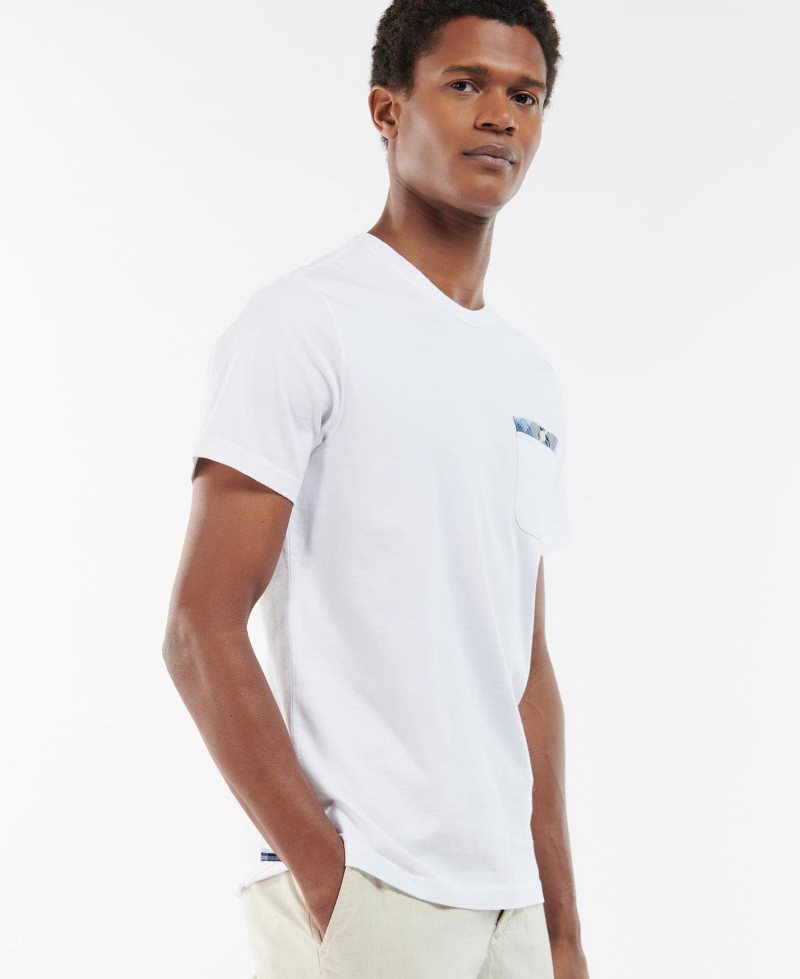 Barbour Durnbridge T-Shirt White | DQL658729