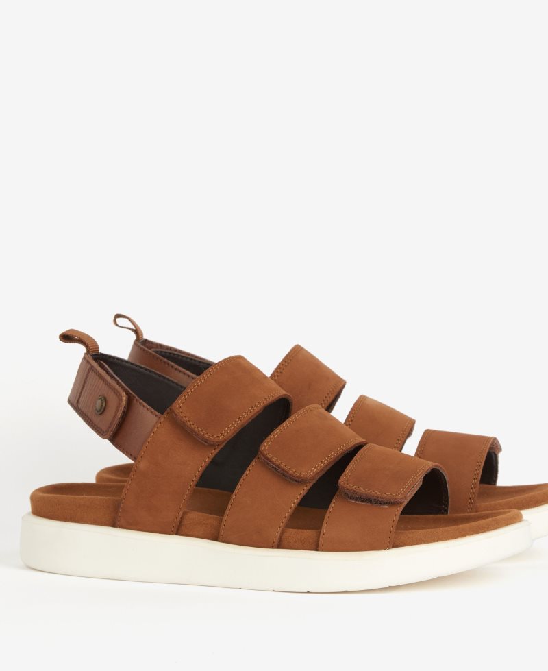 Barbour Elisa Sandals Cognac Nubuck | QPR180394