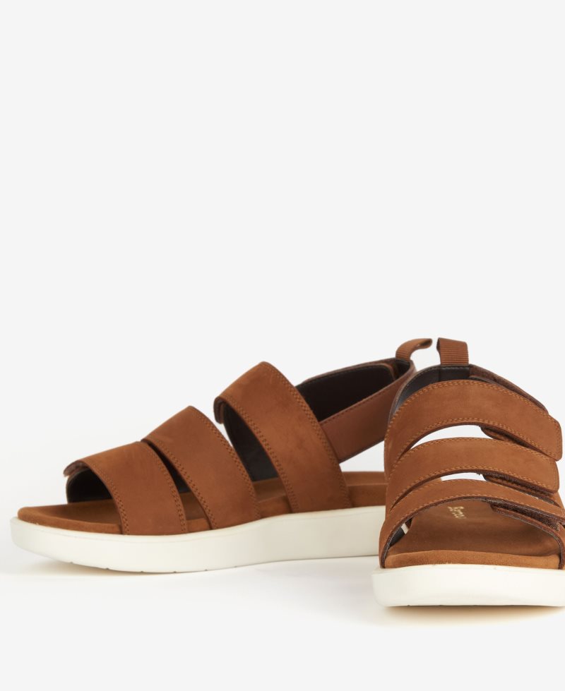 Barbour Elisa Sandals Cognac Nubuck | QPR180394