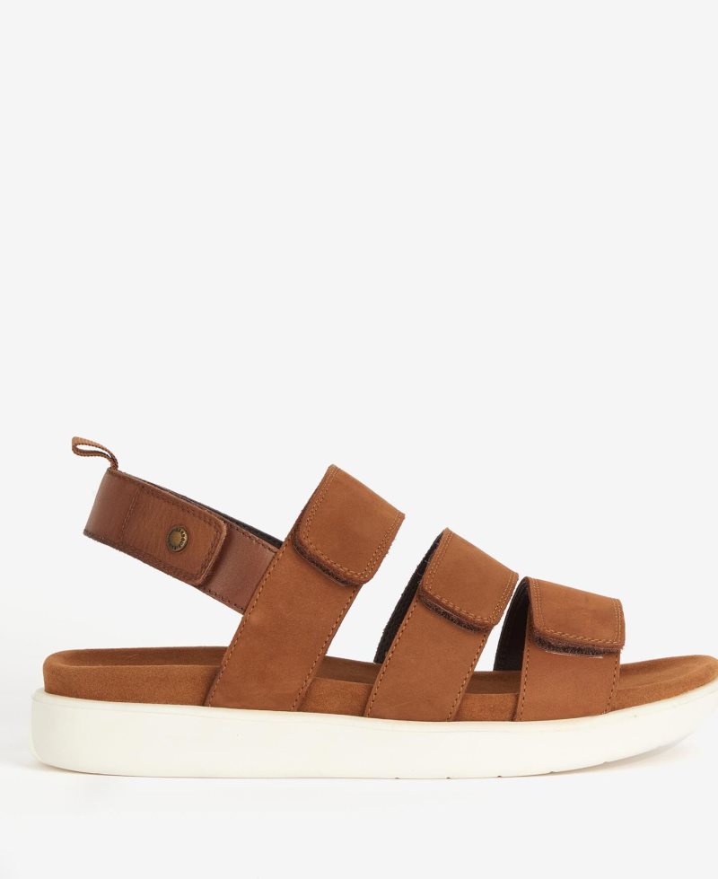 Barbour Elisa Sandals Cognac Nubuck | QPR180394