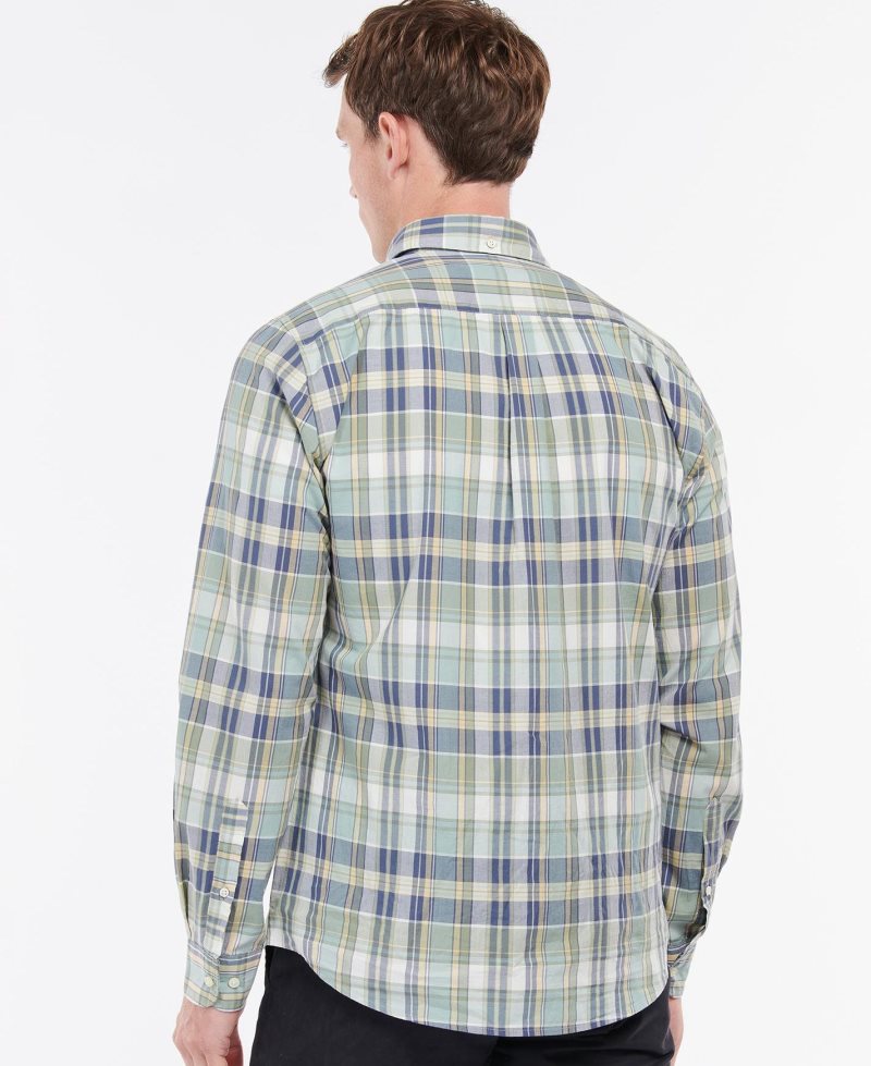 Barbour Elmwood Tailored Shirt Blue | OIJ761483