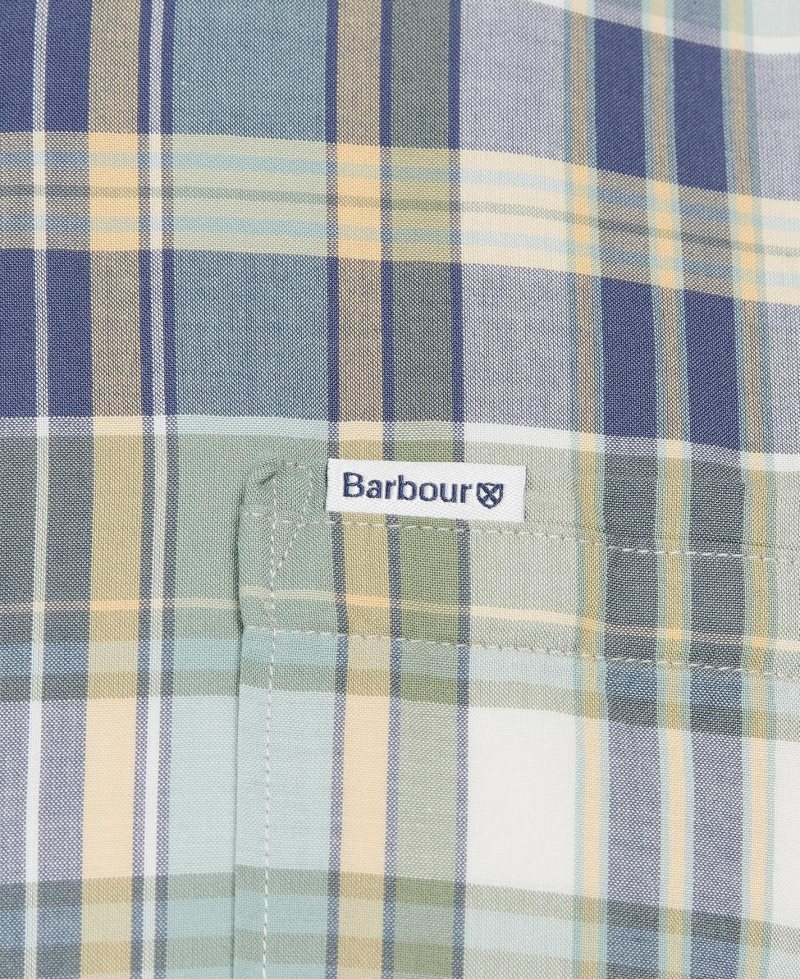 Barbour Elmwood Tailored Shirt Blue | OIJ761483