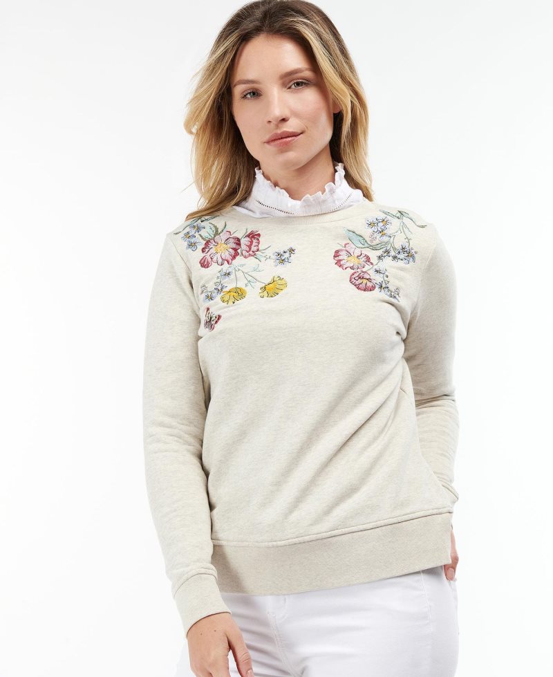 Barbour Esme Sweatshirt Cloud Marl | ANT523798